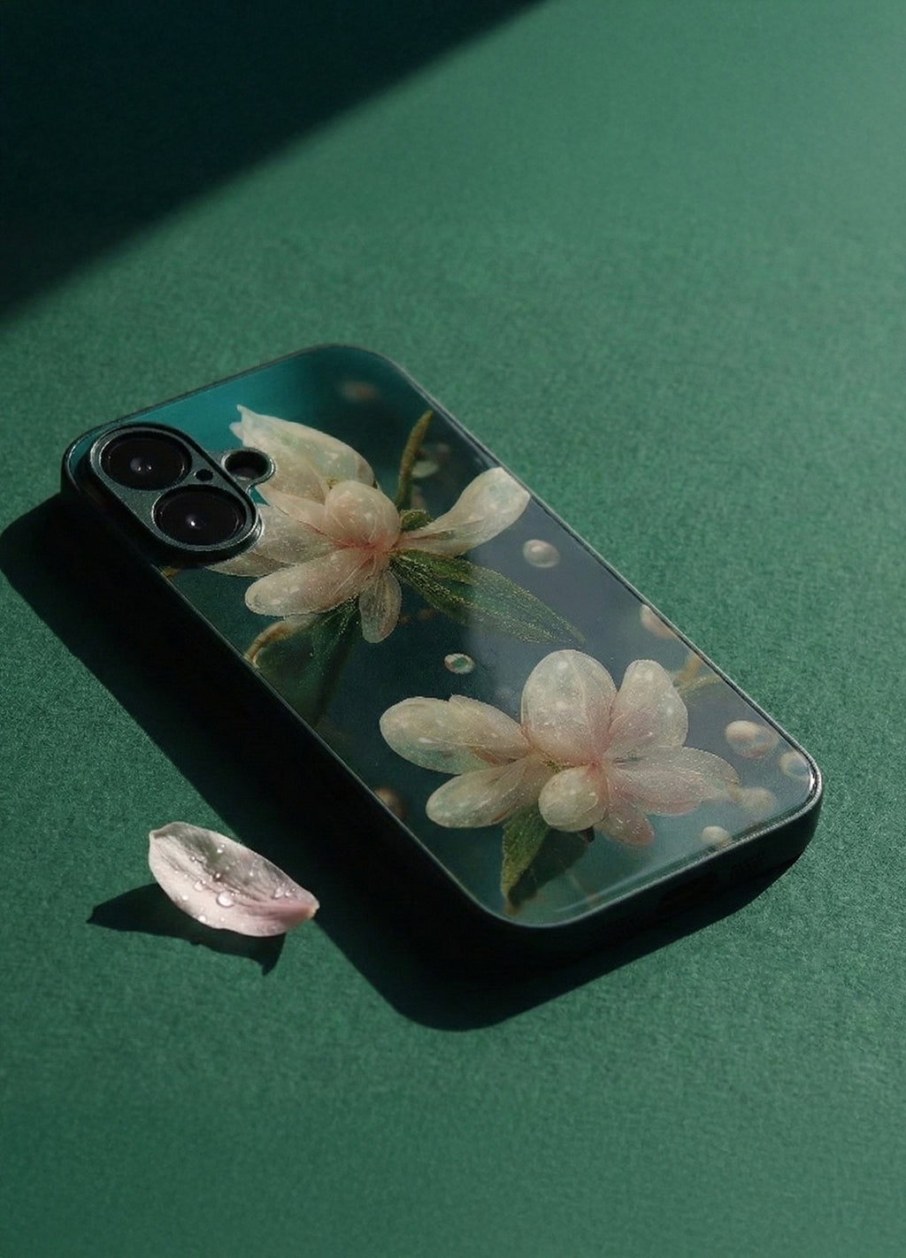 GREEN WITH FLOWER